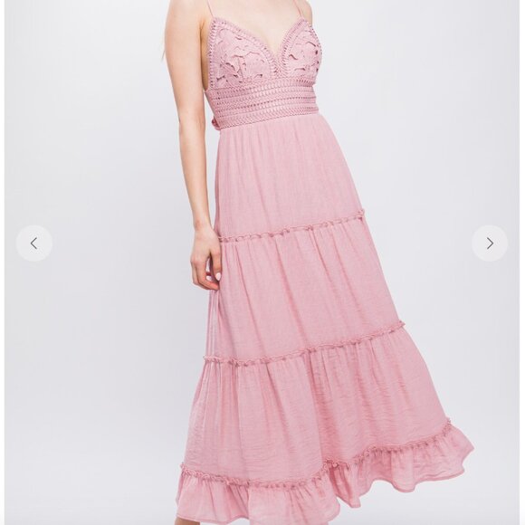Dresses & Skirts - 295.Crochet Layered Panels Long Dress